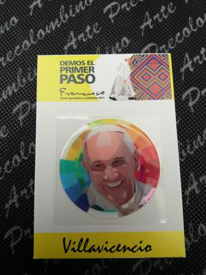 Stikers Resinados Y Botones Del Papa