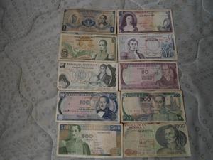 billetes antiguos, coleccion completa