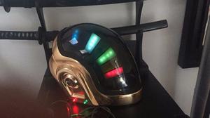 Casco Daft Punk Guy Manuel Cromado Con Iluminación Led