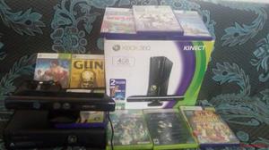 Xbox 360 Slim Con Kinect, Caja. Nuevo. 9 Juegos.