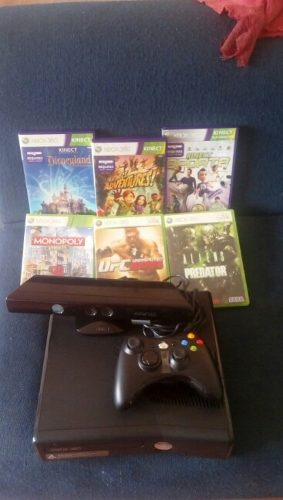 Xbox 360 Slim Kinect, 6 Juegos, Control Original. Nuevo.