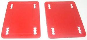 Skateboard 2 Red Riser Pads 1/8 Skateboards