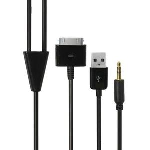 Cable Auxiliar De Audio Y Altavoz Iphone / Ipad / Ipod Negro