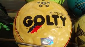 Balon Golty Dorado Microfutbol Micro Promocion Original Nuev