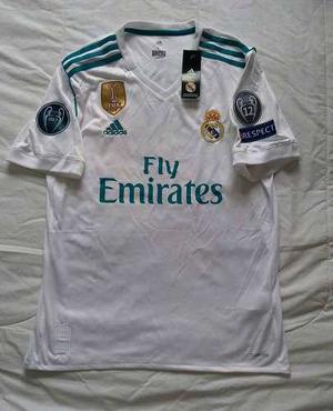 Camiseta Real Madrid  Champions James Manga Corta