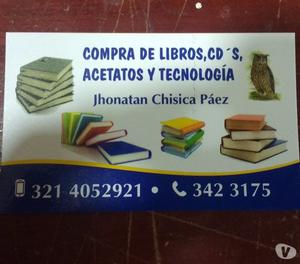 COMPRO TODA CLASE DE LIBROS Y CDS A DOMICILIO