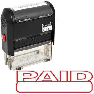 Paid Self Inking Rubber Stamp - Red Ink (42aweb-r)