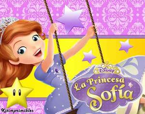 Kit Imprimible Princesa Sofia De Disney Diseñá Tarjetas