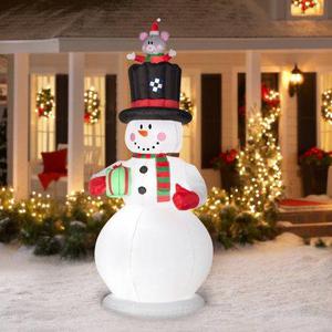 Muñeco de nieve de 2.80 mts inflable navidad