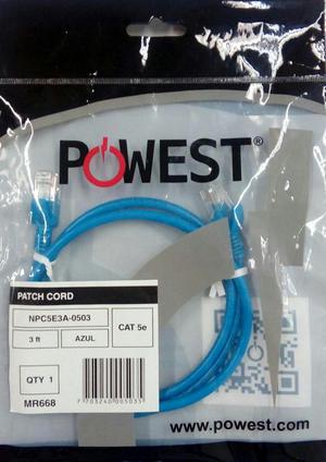 CABLE PATCH CORD CAT 5e 3ft AZUL