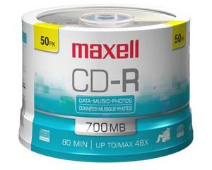 Maxell Max Soportes Grabables Cd, Cd-r, 48x, 700 Mb, M