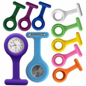 Reloj De Pinza Enfermera Silicona Cambiable X 10 Colores