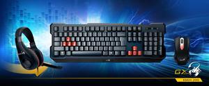 combo Teclado Mouse Diadema Gamer Genius Kmh200