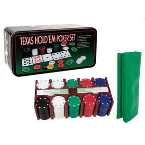 Set De Poker 200 Fichas Tipo Casino Texas Hold Tapete Juego