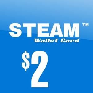 Steam Wallet Card - Tarjeta De $2 Dólares Nueva