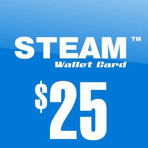 Steam Wallet Card - Tarjeta De $25 Dolares Nueva