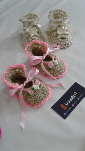 Zapatos Para Bebés Tejidos Crochet