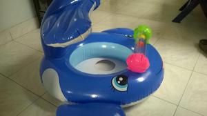 PISCINA INCHABLE PARA BEBE CON DISEÑO DE BALLENA