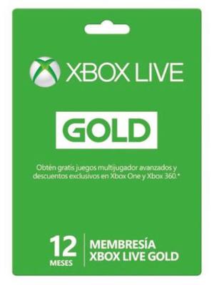 Xbox Live Gold Membresía 12 Meses