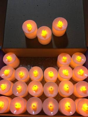 Velas Luz Led Calida Amarilla Fiesta Detal Mayor 5cm Aprox