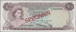 Bahamas 1/2 Dollar L P26s Specimen