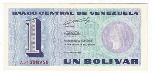Billete Venezuela 1 Bolivar Oct  Nice Grade