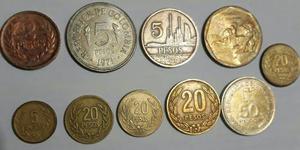 Colección De 10 Monedas De Diferente Denominación.