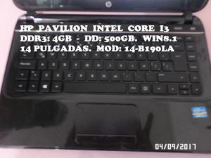 HP PAVILION MOD: 14B190LA INTEL CORE I3 DDR3: 4GB