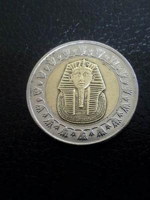 Moneda Egipto Bimetalica 1 Pound  Tuk Ank Amon Mbc