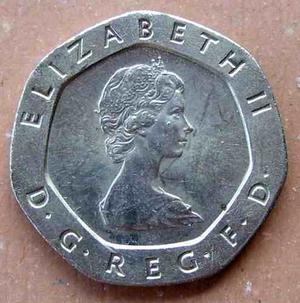 Moneda Inglaterra 20 Pence  Brillante Oferta