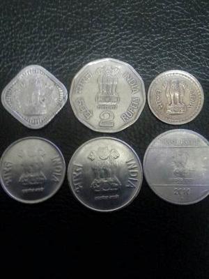 Monedas India Set 6 Monedas Diferentes Bc