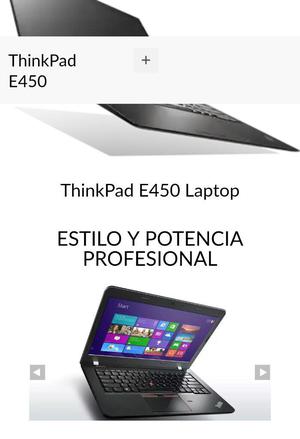 Vendo Portatil Lenovo Thinkpad E450