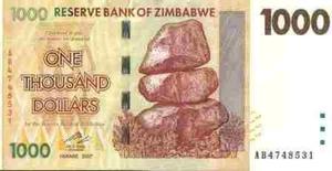 Zimbabwe,  Dollars  P71