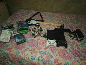 Xbox 360 slim con kinect, guitarra, diademas originales de