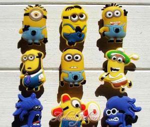 Combo 9 Pines Jibbitz 3d Minions Para Crocs