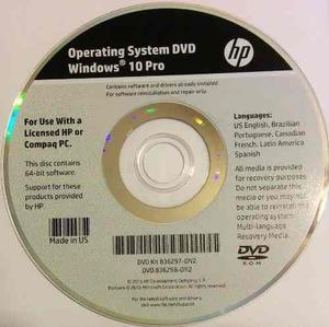 Windows 10 Pro Cd Hp Original, Precio De Fabrica - Sellado