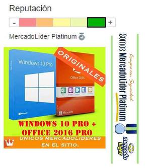 Windows 10 Professional Pro + Office  Pro - Originales