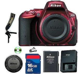 Nikon D D Cámara Slr - Rojo (solo Cuerpo) - Kit De