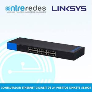 Conmutador Ethernet Gigabit De 24 Puertos Linksys Se