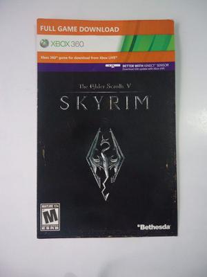 Elder Scrolls V Skyrim Xbox 360 Digital (Descargable)