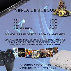 Juegos PS1, PS2, PSP