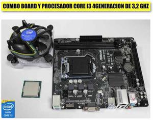 Combo Board H81 Y Procesador Core I3 Iv 3,4 Ghz