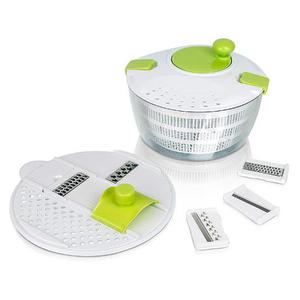 Ensaladera Y Rayadora Multifuncional X8 Piezas Salad Spinner