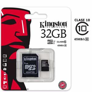 Memoria Micro Sd 32gb Kingston Con Adaptador Celular