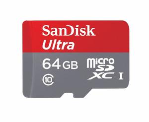 Memoria Micro Sd 64 Gb Sandisk Clase 10 Ultra 80 Mbs
