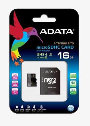 Memoria Micro Sd Adata 16gb Clase 10 Uhs-i U3