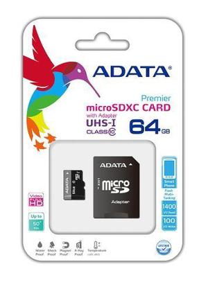 Memoria Micro Sd Adata 64gb Clase 10