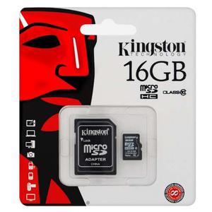 Memoria Microsd Micro + Sd Kingston 16gb + Clase 10