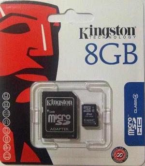 Memoria Microsd Micro + Sd Kingston 8gb 8 Gb 100% Original