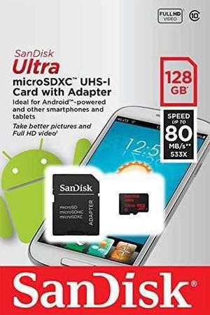 Memoria Sandisk 128gb Microsdxc 80mb/s Ultra 128g Microsd